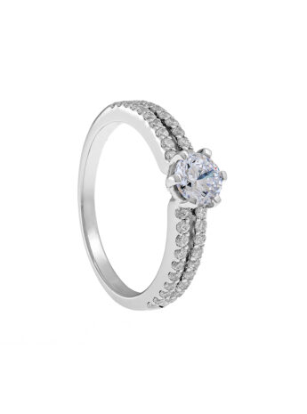 White gold wedding engagement ring